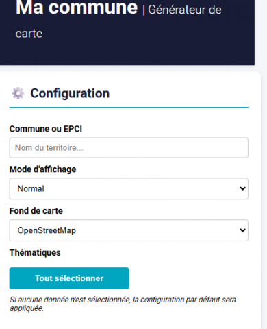 génerateur carte communale